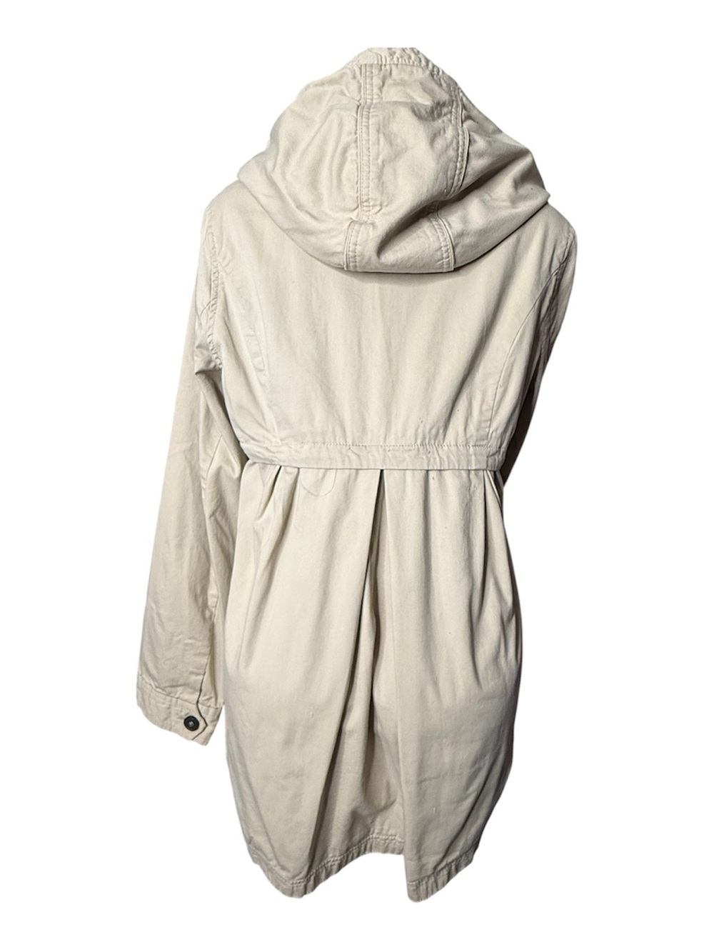 Abercrombie & Fitch Womens Beige Hooded Utility Anorak Jacket Coat - Picture 3 of 6